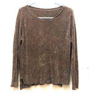 Brandy Melville chenille tan sweater.